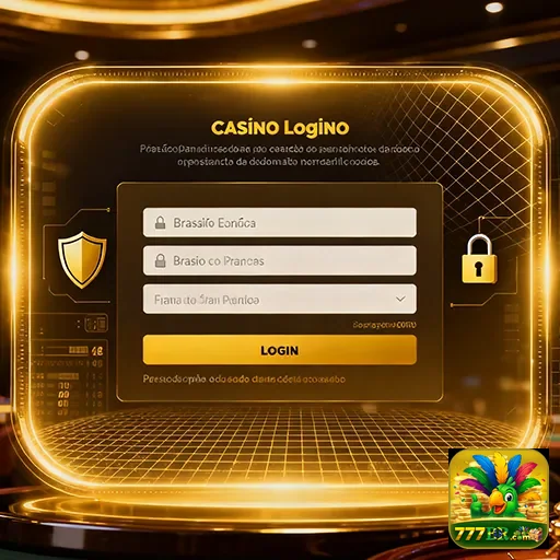 Formulário de login do cassino 777br para acesso seguro e fácil aos jogos online.