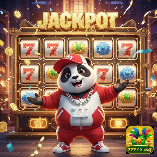 Imagem do jogo de slots Jackpot Panda no site 777br, destacando os gráficos e prêmios.